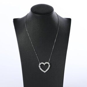 Ross Simons 3.00 ct. Round and Baguette Diamond Open Heart Necklace